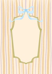 Beautiful hand drawn border illustrationn with ribbon Perfect for wedding invitation, stationary, greetings card, menus,nand other special,events © mentari