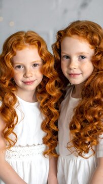 Redhead Twins Portrait.