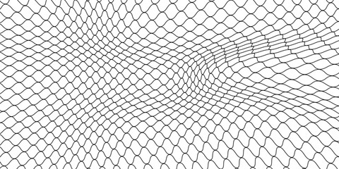 Net texture pattern on white background. Net texture pattern for backdrop and wallpaper. Realistic net pattern with black squares. Geometric background, vector illustration © Faisol