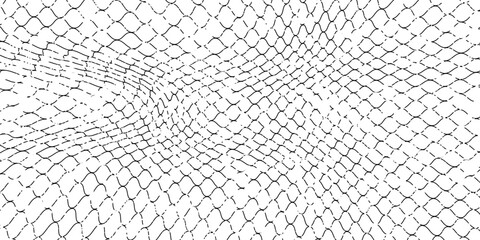 Net texture pattern on white background. Net texture pattern for backdrop and wallpaper. Realistic net pattern with black squares. Geometric background, vector illustration © Faisol