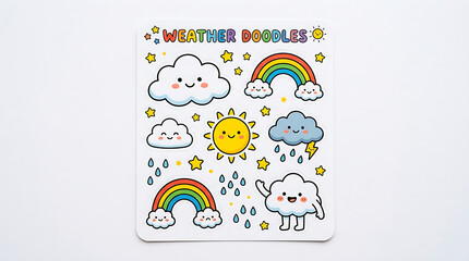 Naklejka premium Colorful geometric shapes forming a rainbow pattern