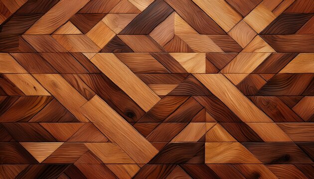 texture of nature oak wood parquet floors as background with artistic design ai generative