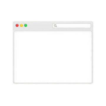 Simple flat web browser window frame icon