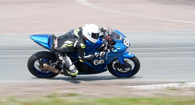 Regular training in Riga, Latvia, Bikernieki on 12-05-2026  Motocross Rider on Racing Bike