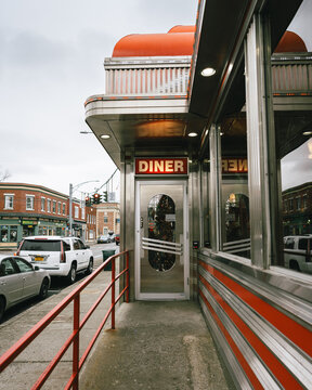 Yankee Clipper Diner vintage sign, Beacon, New York