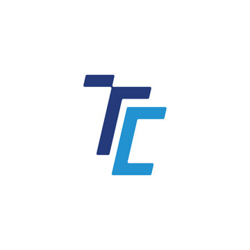TC letter monogram logo design