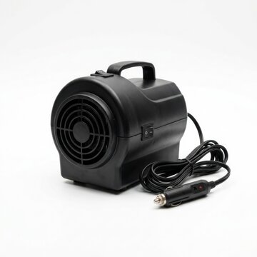Portable 12V Car Heater and Defroster with Handle and Power Cord.