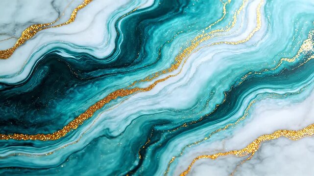 Abstract marble pattern with gold accents