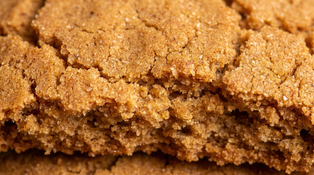 Speculoos, cookie texture close up