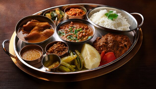 view of a traditional kenyan meal on a tray