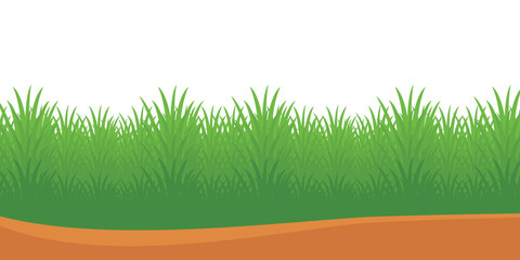 Fototapeta premium green grass illustration, sustainable grass nature, grass design in flat style 