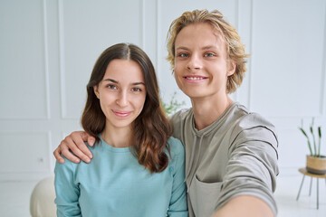 Two happy teenage friends taking a selfie portrait © Valerii Honcharuk
