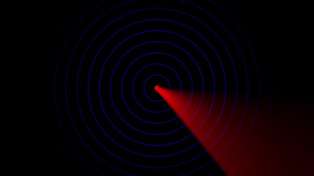 Radar screen animation on map background. Signal transmitted sonar radar .Air traffic control radar display showing multiple planes in transit,