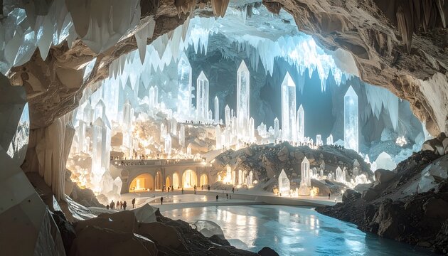 Enchanting Crystal Cave - A Glimpse into an Underground Wonderland.