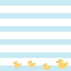 Fototapeta premium Flower duck and horse cute theme. Diary notes vector illustration templates.