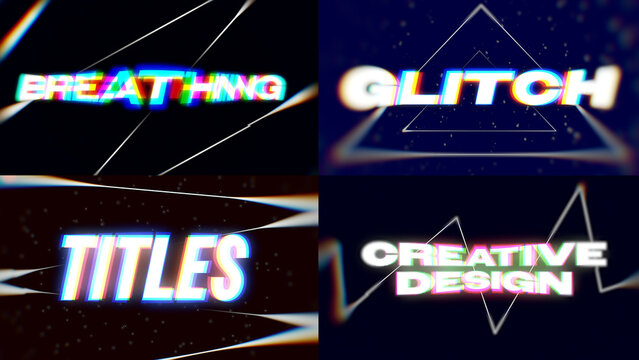 Breathing RGB Glitch Title Template