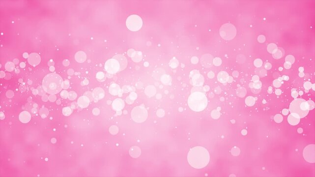 Abstract Pink Glowing Bokeh Lights Floating on Soft Gradient Background with Dreamy Light Effect Loop