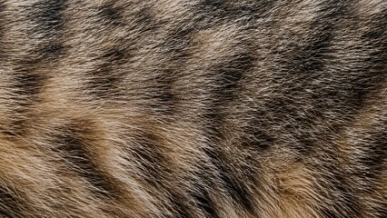 Striped tabby cat fur texture © Marr