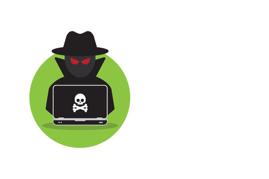 Hacker at laptop	
