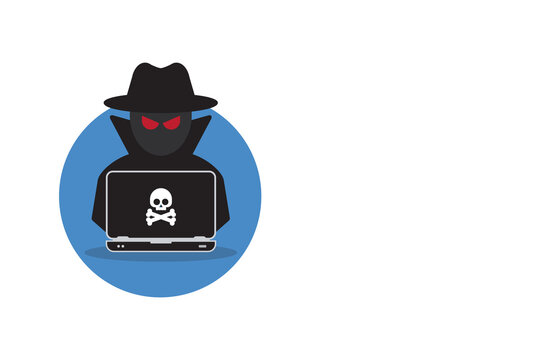 Hacker at laptop	