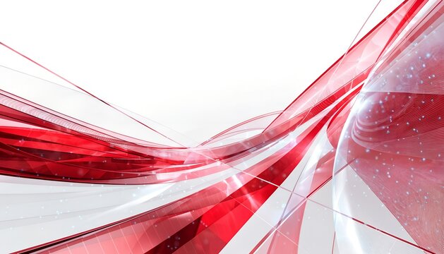 Abstract Red and White Background for Indonesia Independence Day Celebration with Flowing Silk Waves, Modern Patriotic Design, Premium Minimal Banner
