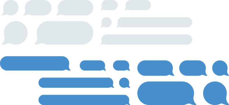 Modern Chat Bubble Templates for Messaging Apps, Customer Support, Online Conversations, Social Media Communication, and UI Design