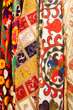 Colorful Turkish Textiles Detail