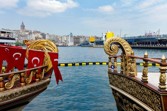 Ornate Boat on the Istanbul Waterfront