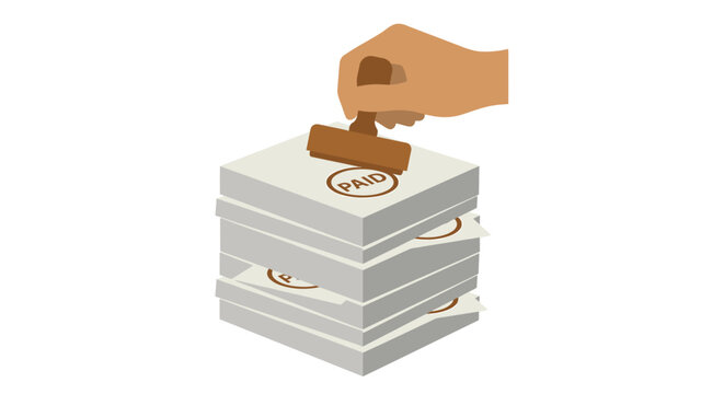 Hand placing vote into ballot box illustration.