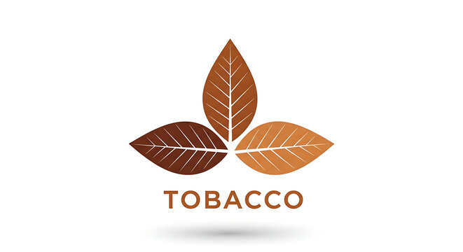 Isolated tobacco leaf logo design
