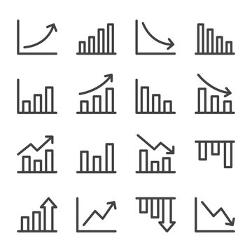 graph and chart line icon,vector and illustration