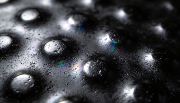 Abstract minimalist dark holographic background with subtle metallic textures and iridescent sheen