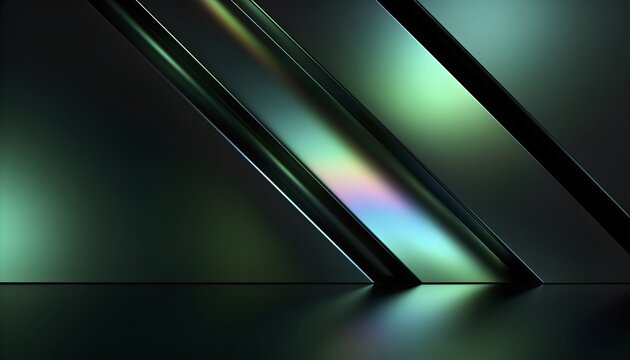Abstract minimalist dark holographic background with subtle metallic textures and iridescent sheen