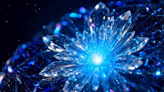 Blue Crystal Formation