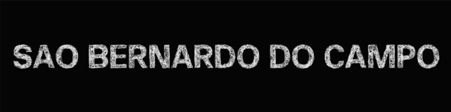 Sketch monochrome Sao Bernardo do Campo text design element