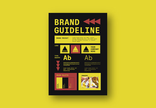 Black and Yellow Brutalism Sport Wear Brand Guideline