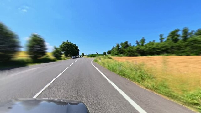 Driving near Lake Bolsena, Umbria, Italy - Hyperlapse
