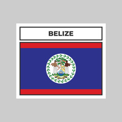 Obraz premium National Flag of Belize Illustration Design
