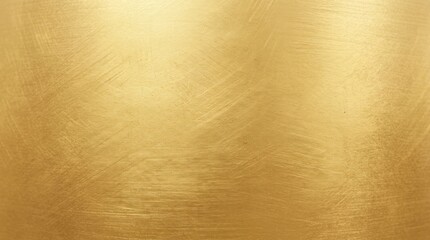 Fototapeta premium A shimmering, textured gold surface dominates the image. The gold appears to have been scratched or abraded, creating a rough, uneven pattern across the smooth metal.