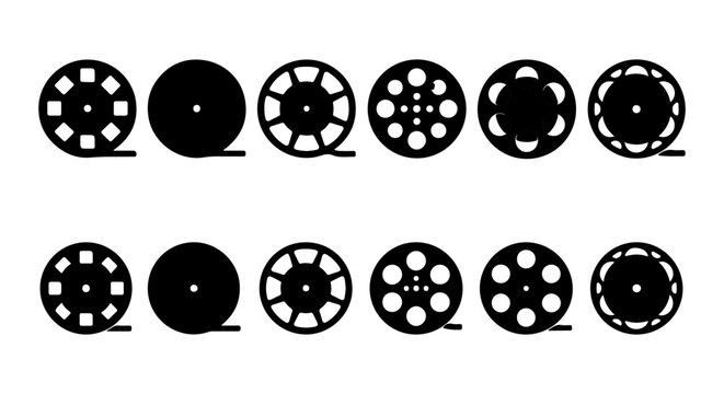 Retro Film Reels, Vintage Cinema Reels, Old Movie Reels, Classic Photography Reels, Set of 10