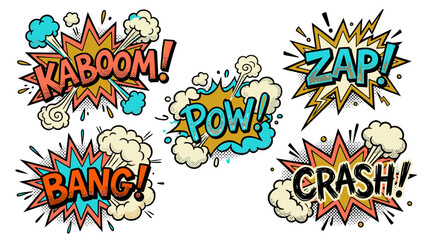 Comic book explosion sound effects. © noxy