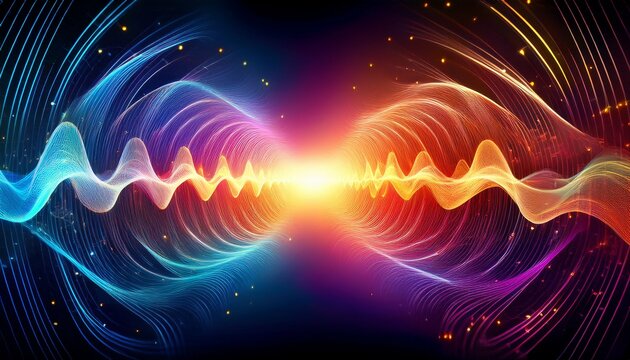 vibration at a higher frequency sound and vibrational healing background artistic resonance waves concept ai generated