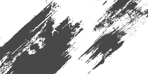 Abstract Brush Stroke Texture: A dynamic abstract design featuring bold, dark brush strokes on a stark white background, creating a visually striking and textured effect. © Nur