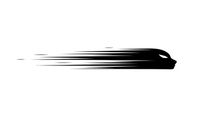 Silhouette of a superhero face with motion lines. © bagmany