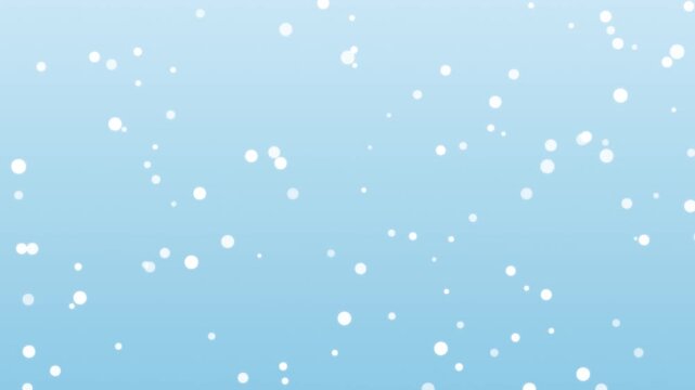 Animated white snow particles falling on a blue gradient background