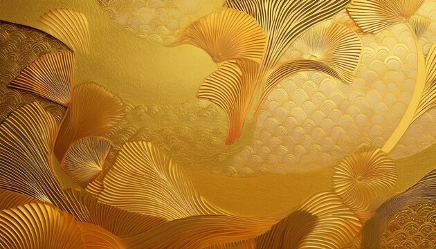 golden japanese paper texture abstract background