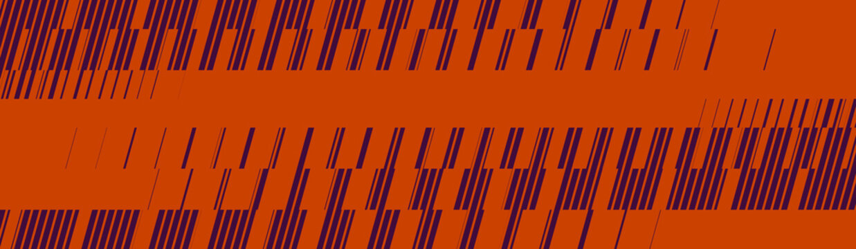 Aggressive orange and brown digital audio frequency wave horizontal strip for drift car vinyl graphics