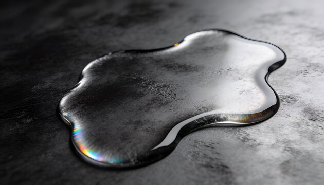 Abstract minimalist avant garde background with dark metallic texture and moody iridescent sheen