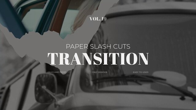 Paper Slash Cuts Transition / Horizontal / Part 19