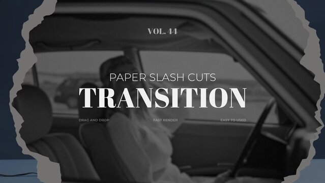 Paper Slash Cuts Transition / Horizontal / Part 44